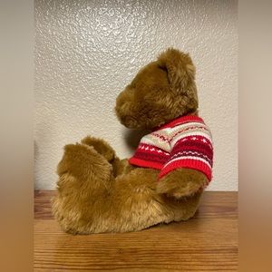 Play Wonder Teddy Bear Knitted Stripped Sweater Stuffed Plush Toy